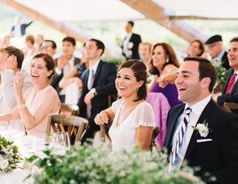 Couple at wedding reception