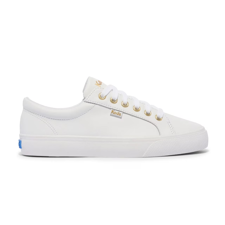 White Keds leather bridal sneakers