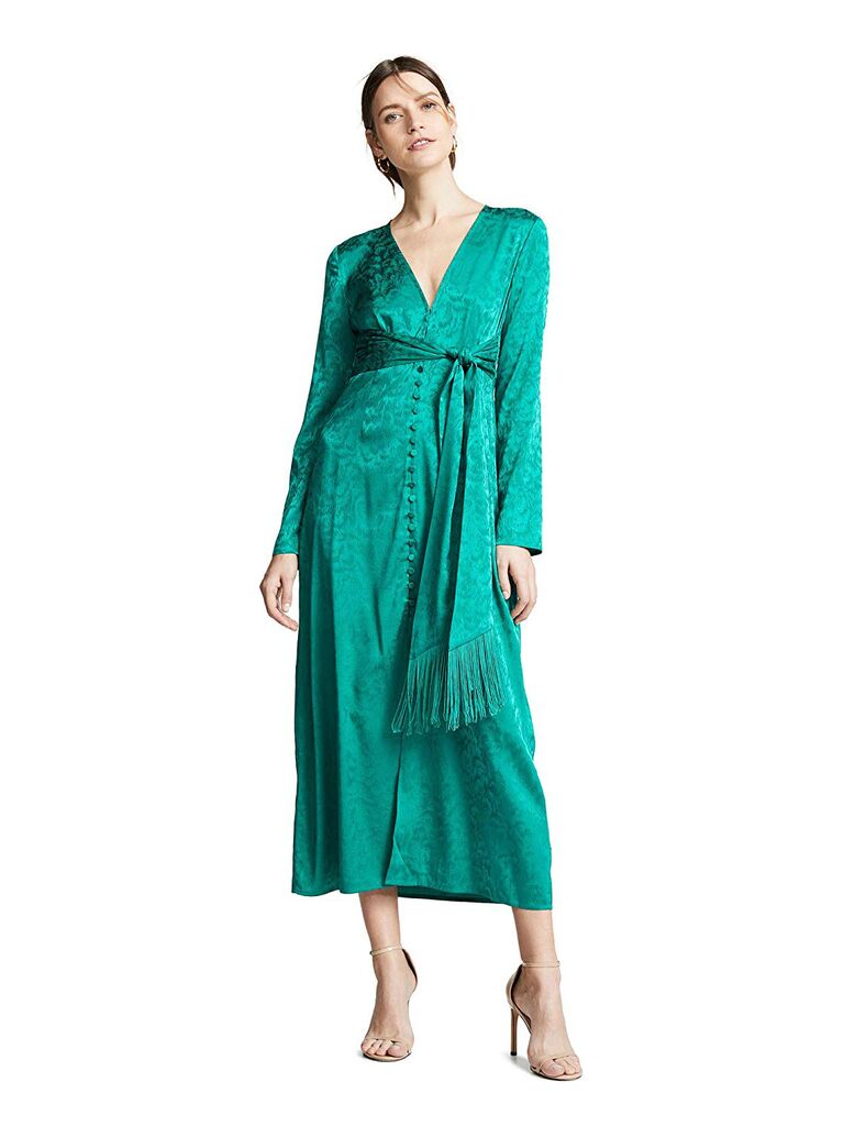 blue green dress for wedding