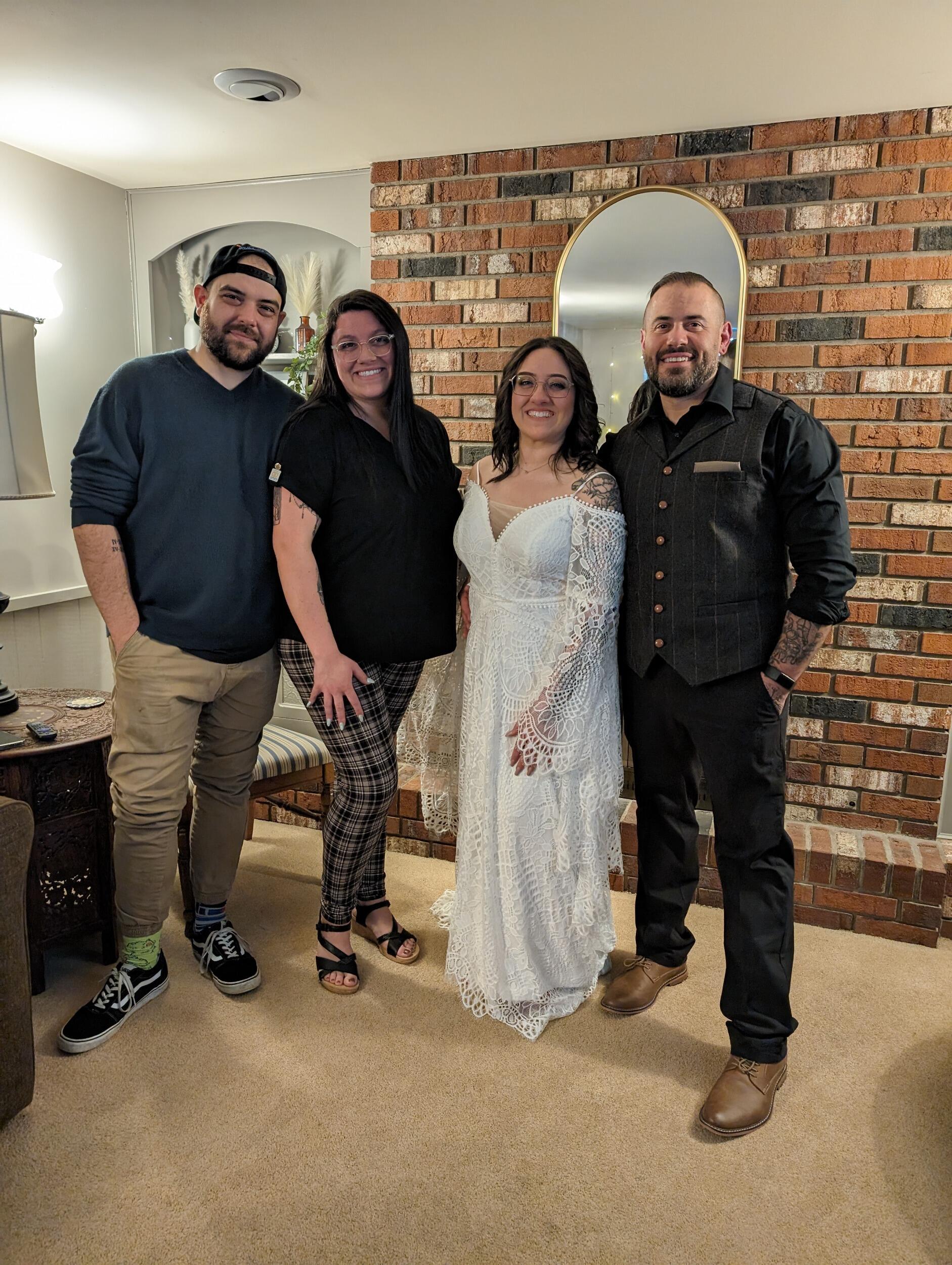 My forever wedding date - to one of the most important weddings I will ever go to (and the first wedding I officiated). 