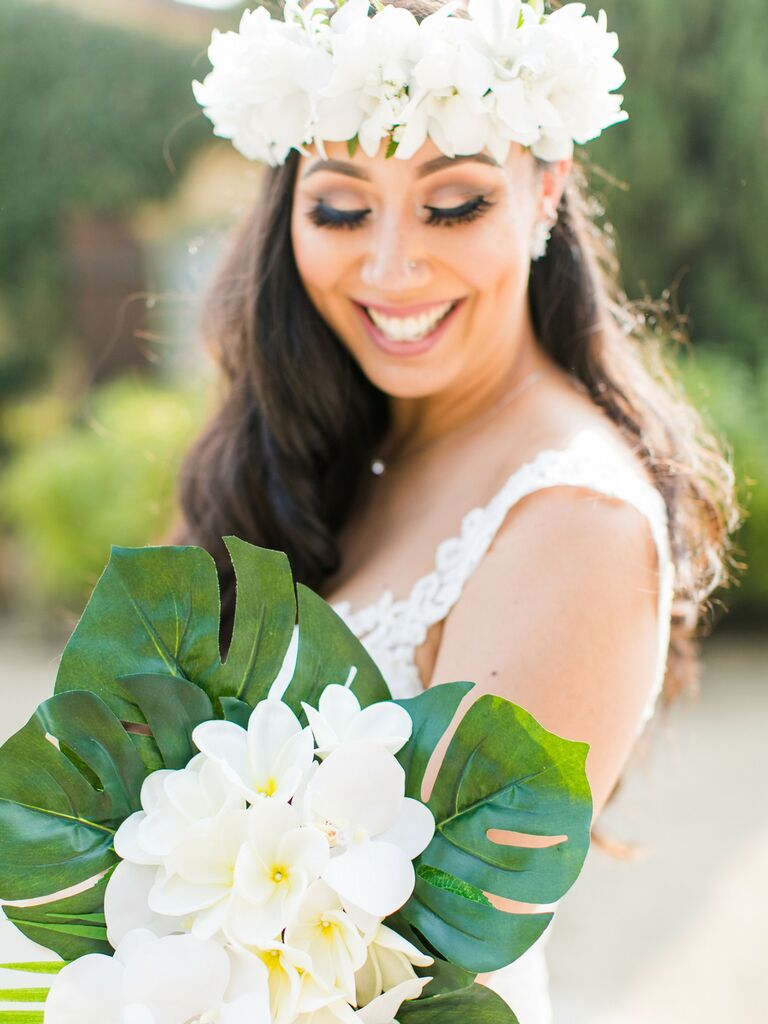 disney themed wedding tropical flowers
