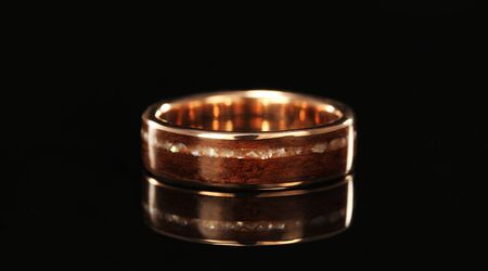 Women's Wooden Engagement Ring With 14K Rose Gold - Chasing Victory