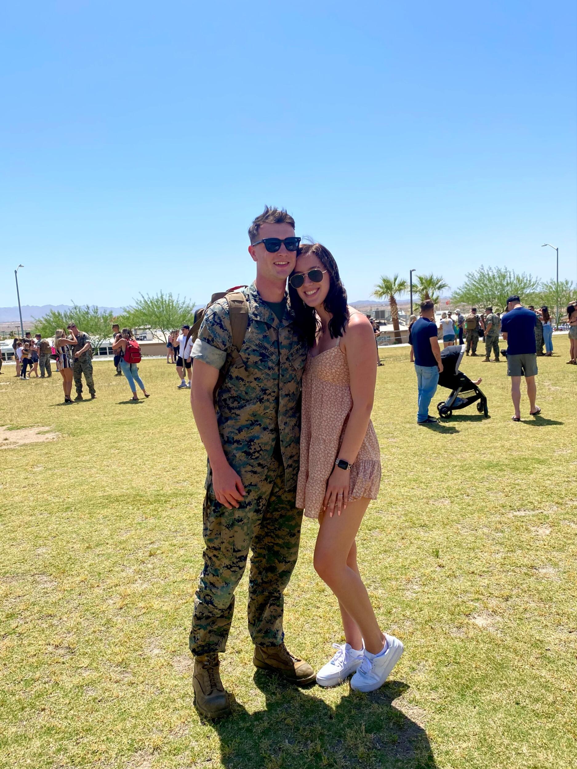 Wilson finally came home after a long two days of delays from Japan! We were so proud that two 19 year old's little three-month-long relationship lasted through a 6-month deployment and our love only grew stronger each day.