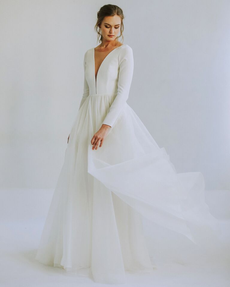 Leanne Marshall​ simple wedding dress