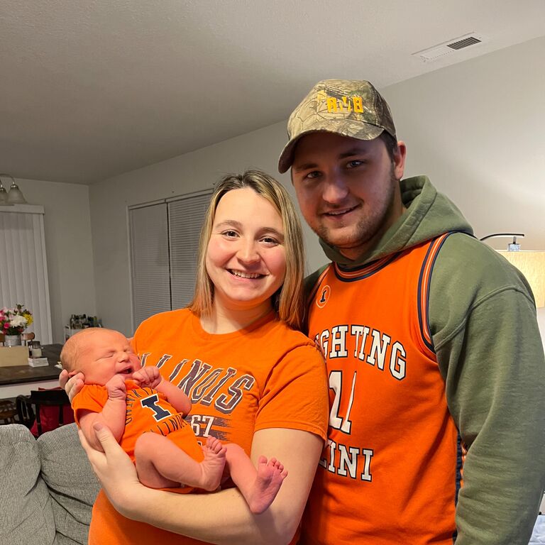 Kayce's first Illini Basketball game.