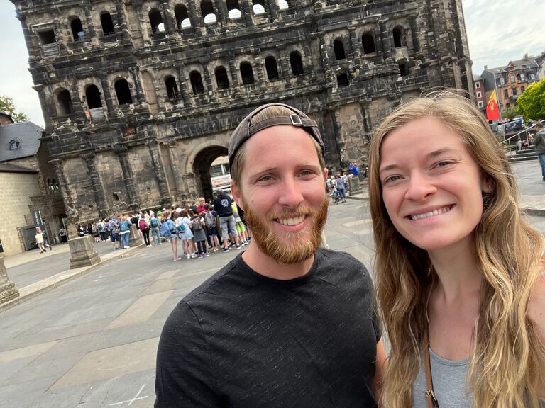 Enjoying a walk through Trier, Germany.