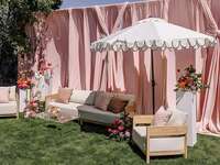 Bridal shower lounge area