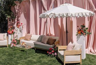 Bridal shower lounge area