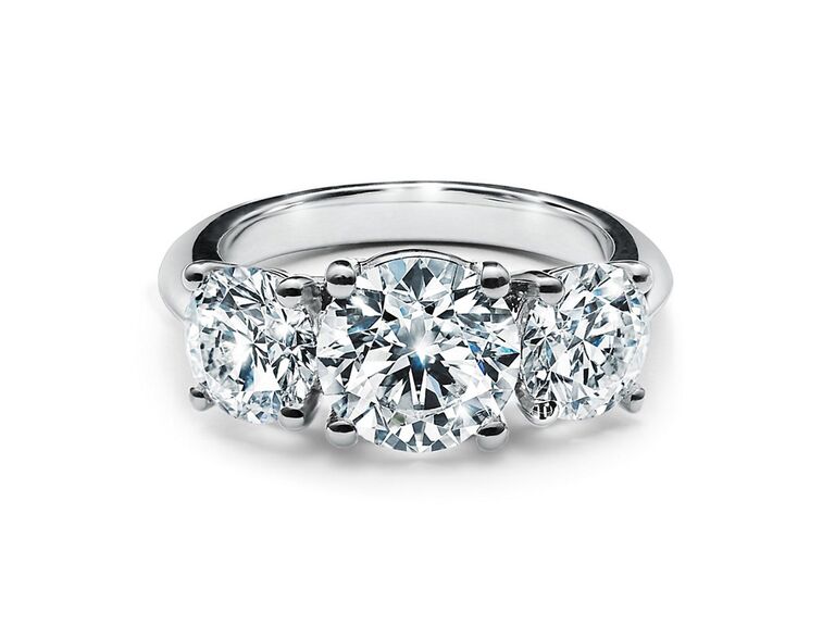 Three stone shop diamond ring