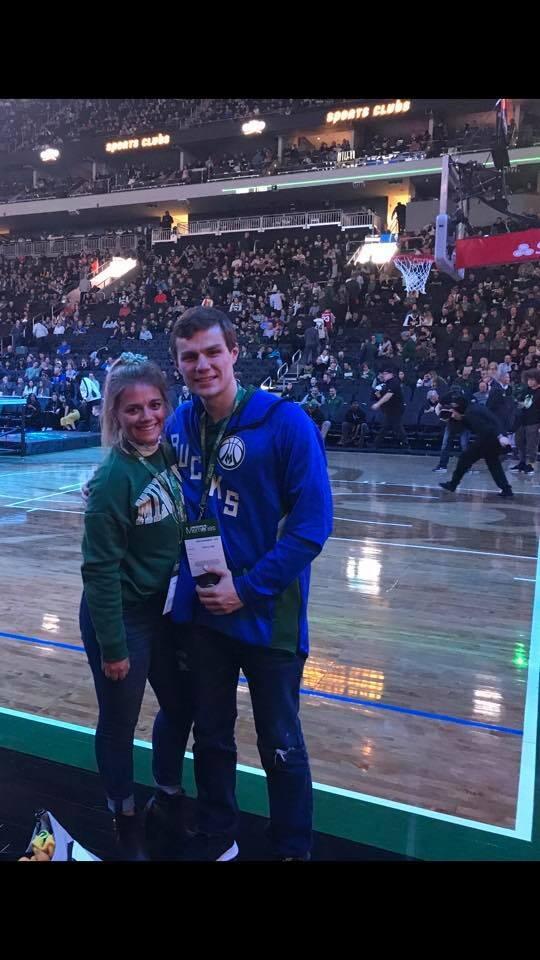 Bucks game-got to stand on the court