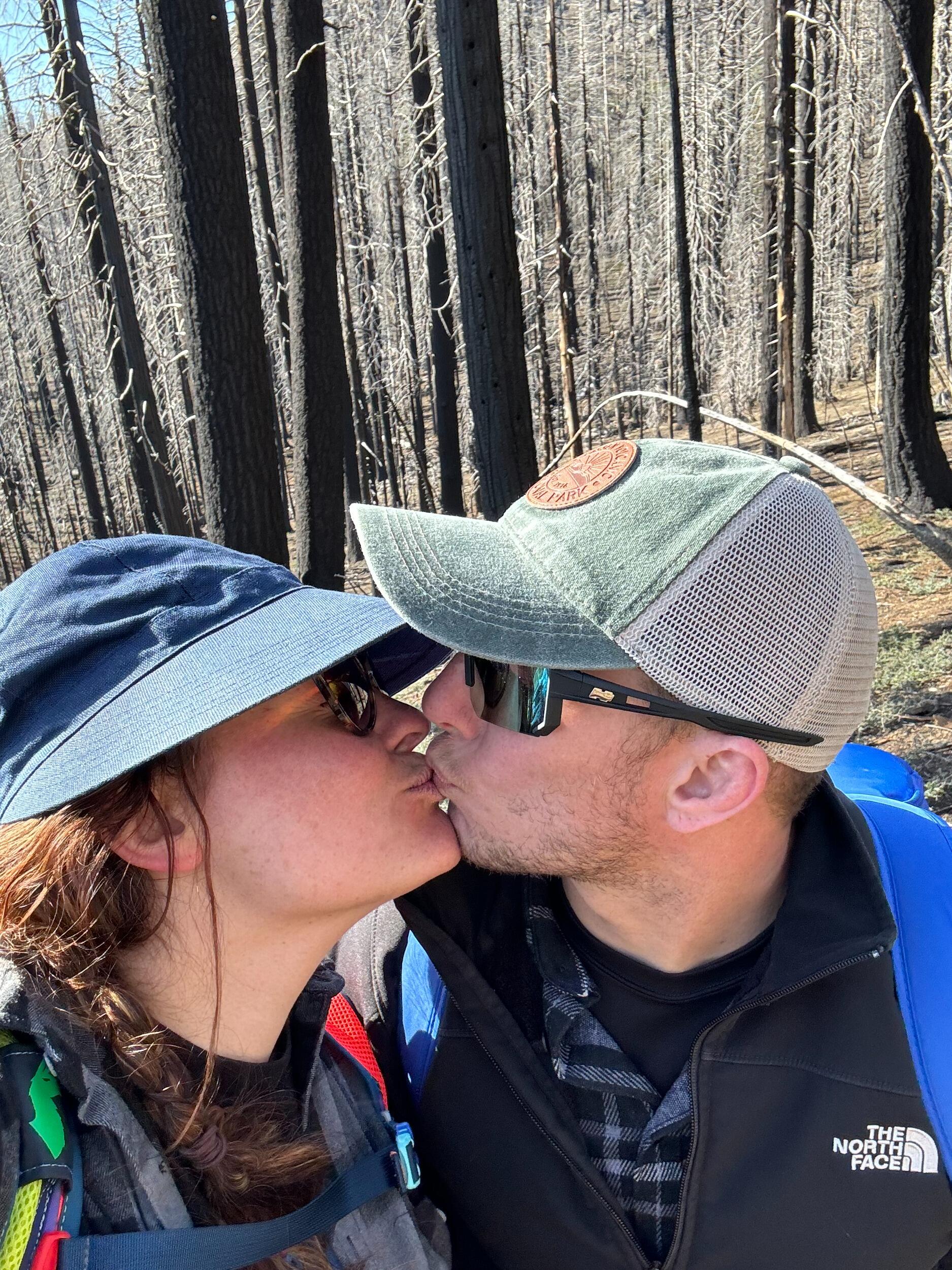 Remember when we said the flames grew hotter?! Here we are in Lassen Volcanic National Park where we enjoyed many miles of trails, some with more than 10 feet of snow still, and a couple extra breaks during our hikes to warm each other up. ;) 