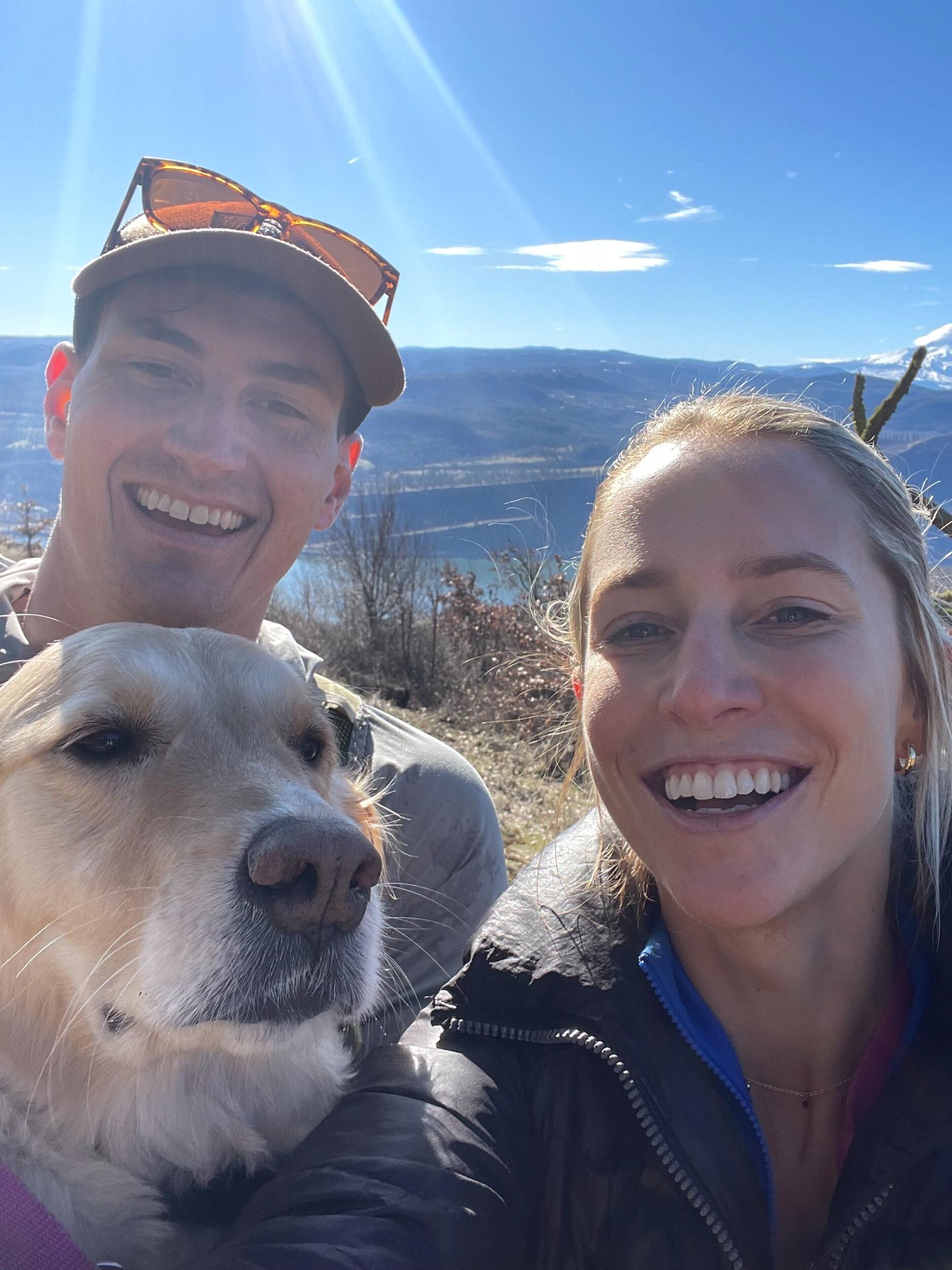 First date with Nala. We went for a hike in Hood River and Nala insisted on being in the photo.