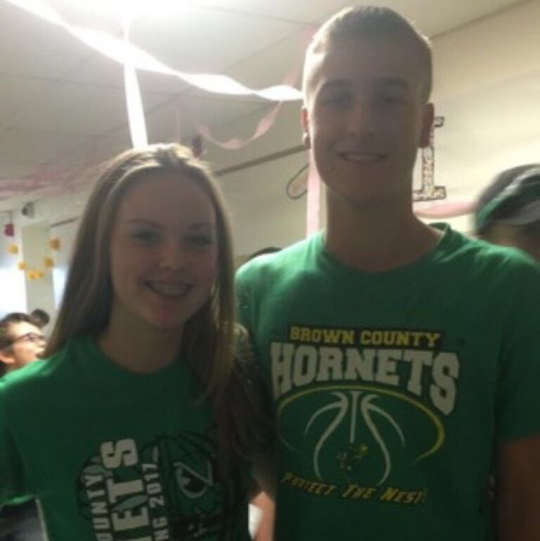 Our second picture together - homecoming week. Yes.. we planned the picture by my locker after school.