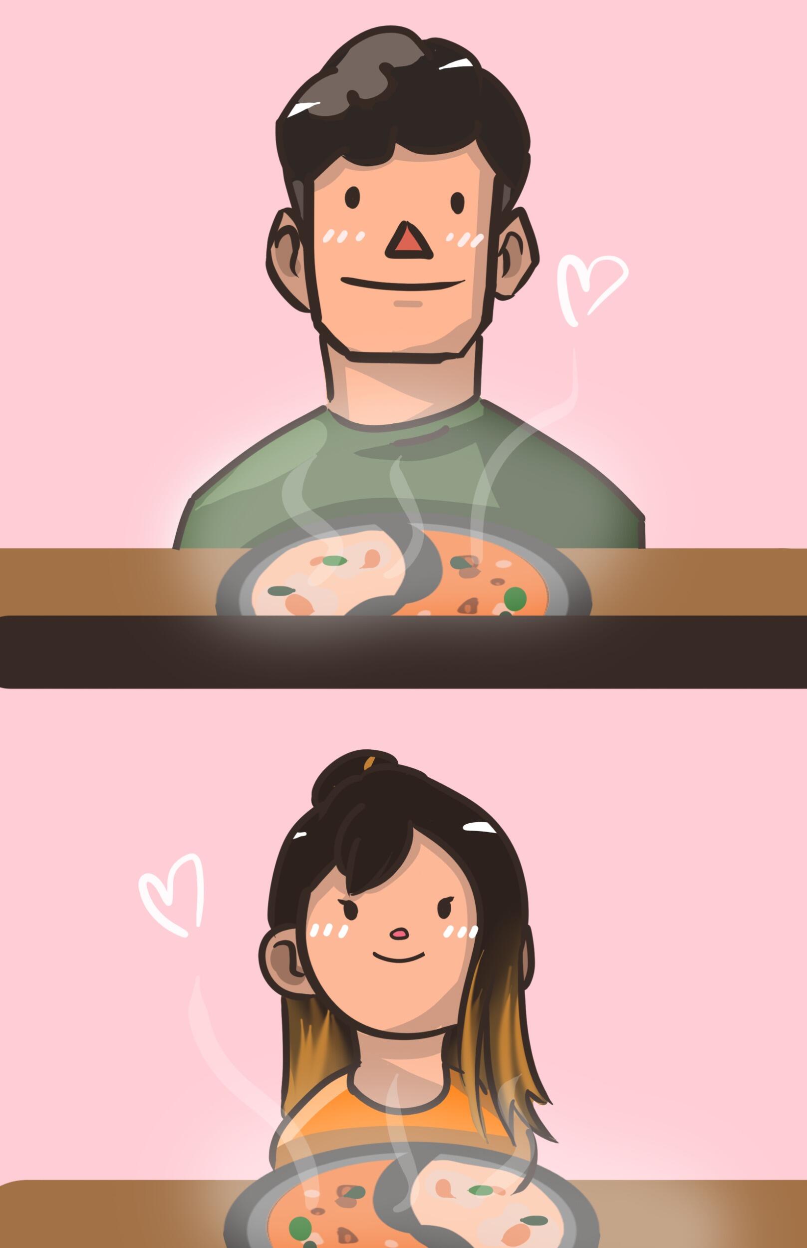 Melodie picks up Erik from Union Station after his 4-hour Greyhound bus trip back to the DMV since Prelude. Later that night, the two make their long-distance relationship official over hot pot, the couple's favorite meal.