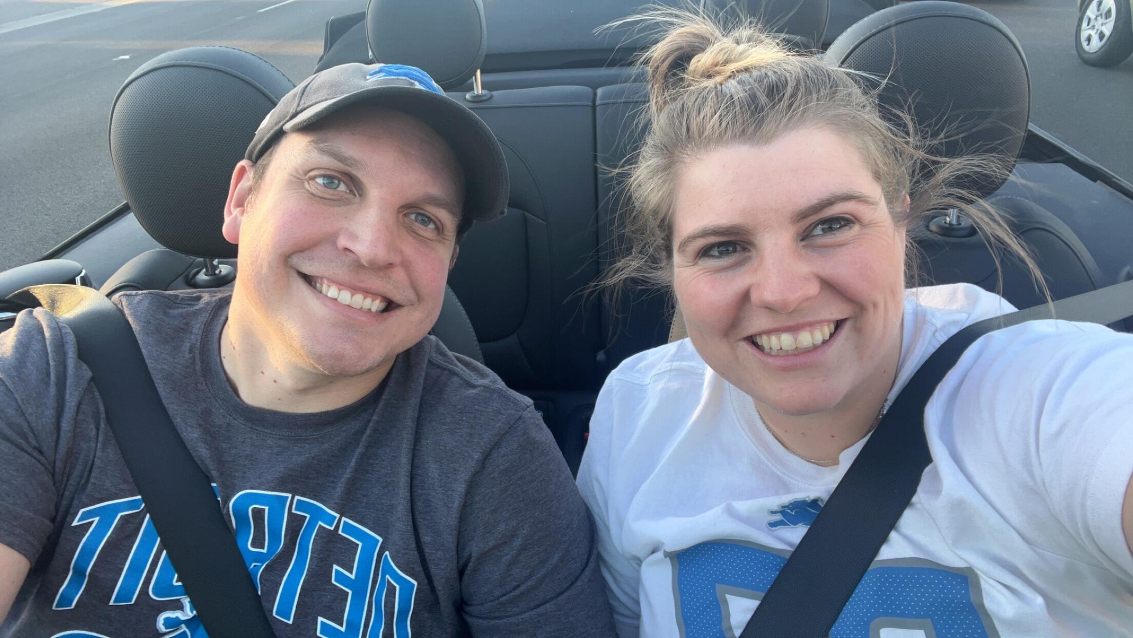 We flew out to surprise my sister for her birthday and got to road trip from the Las Vegas airport in a min coop convertible!  