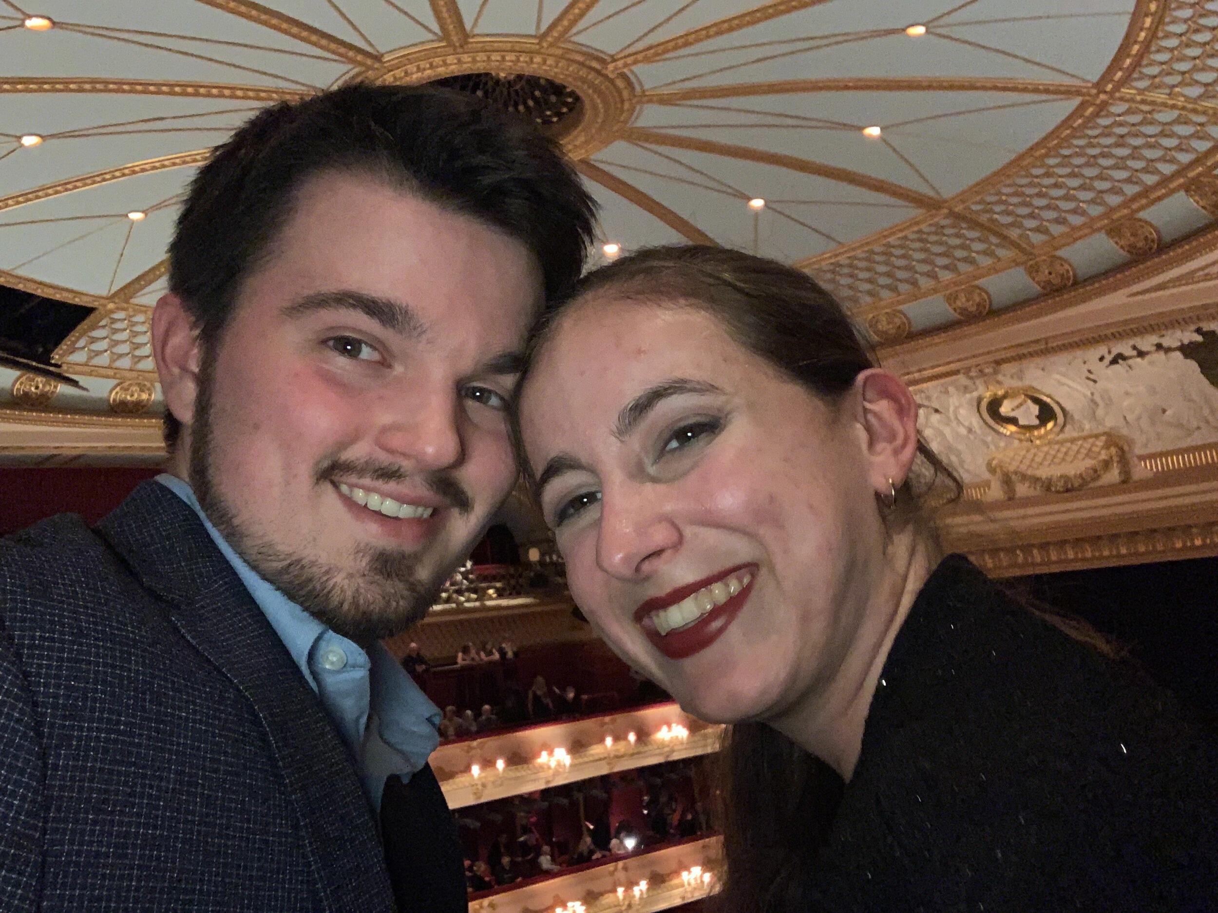 In the spring, Sam made another leap across the pond to visit Sarah - and once again took her to the Royal Opera House, this time to see Carmen!