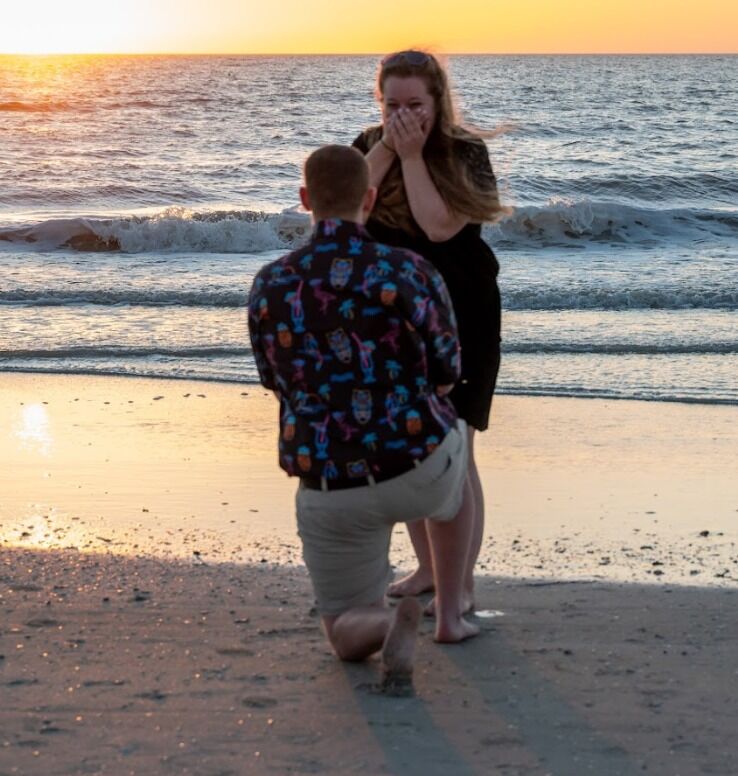 Charlie proposed February 10th, 2024 in Indian Shores Beach, FL on a Milkey family trip. It was perfect.