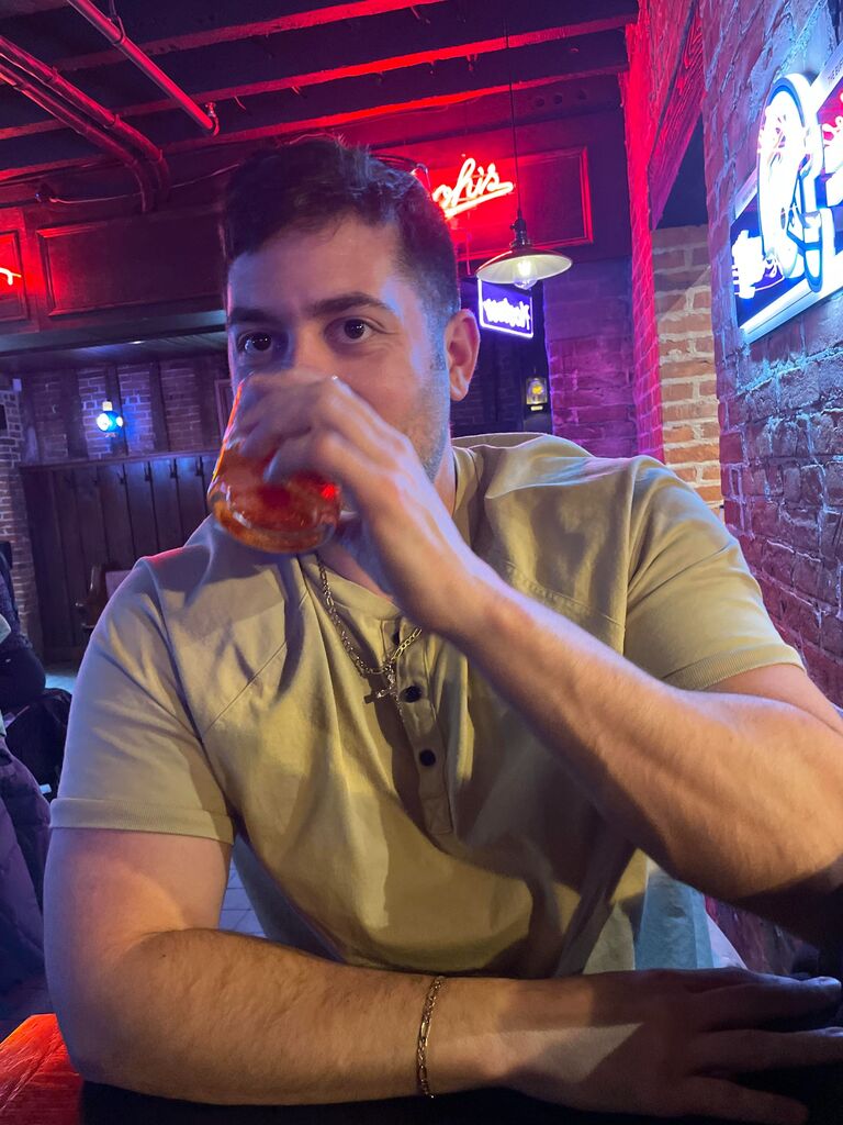 We had originally met in 2015 at the same place of employment, MJ Peterson, but were just friends at the time. Our first date was in the spring of 2022 at the famous wing restaurant, Bar Bill, after reconnecting on social media!