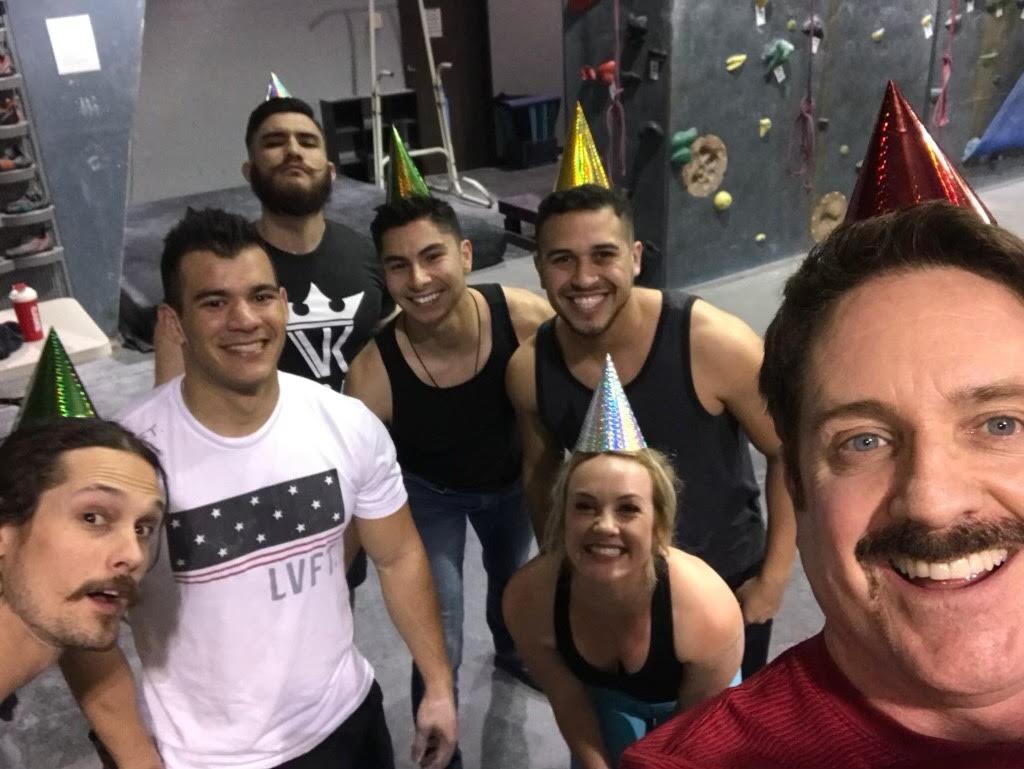 We met at a rock climbing gym, on Noah's 19th birthday!