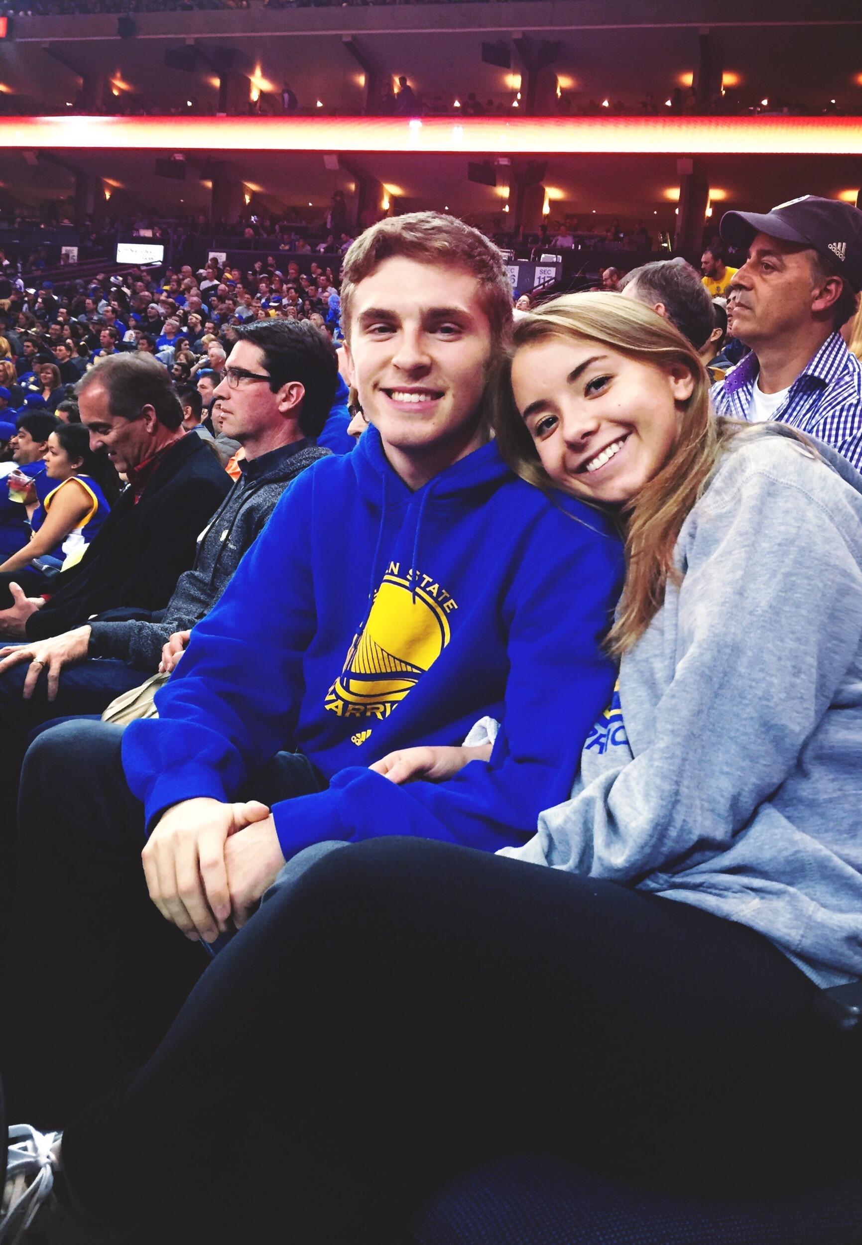 First Warriors game together at Oracle