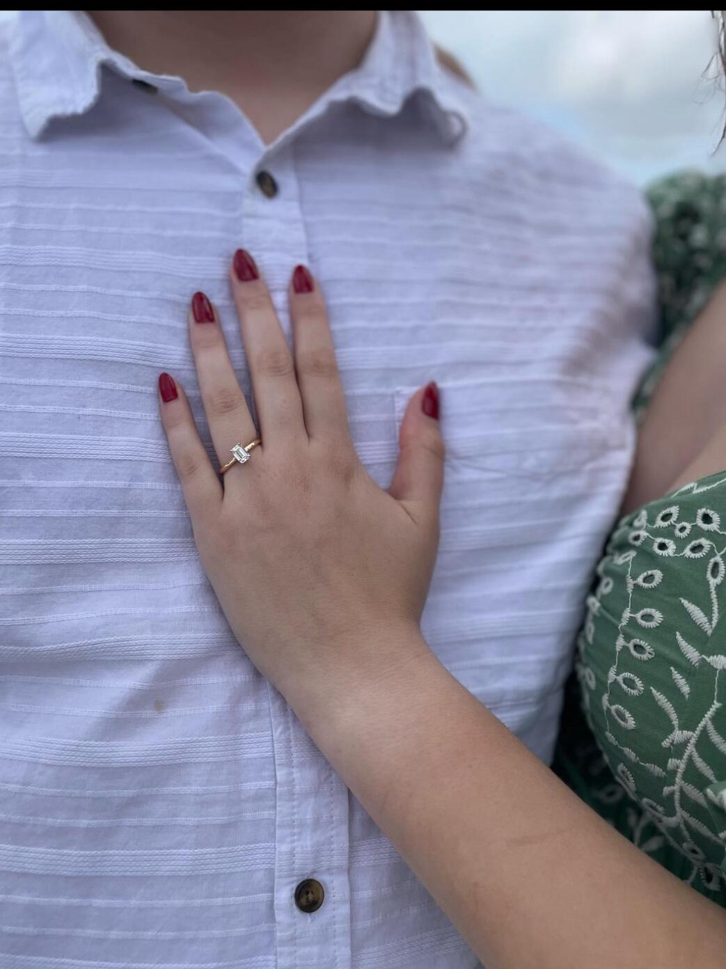 Matt proposed to Cassidy on the hillside of Mt. Vesuvio in Pompeii, Italy. He may have put the ring on the wrong hand, and she may have known it was coming, but she said yes. 