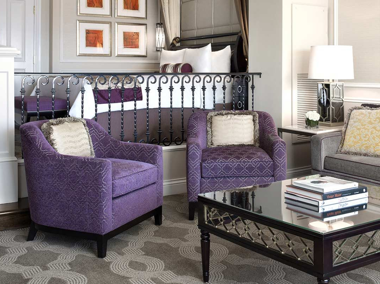 A lavender suite at The Venetian in Las Vegas, Nevada