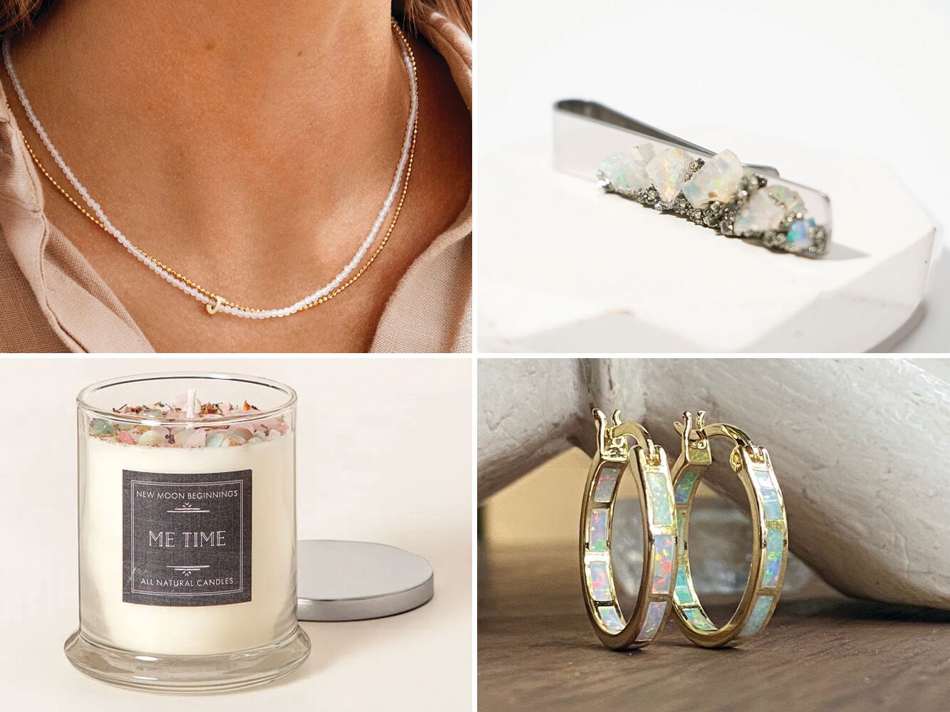 Four opal anniversary gifts