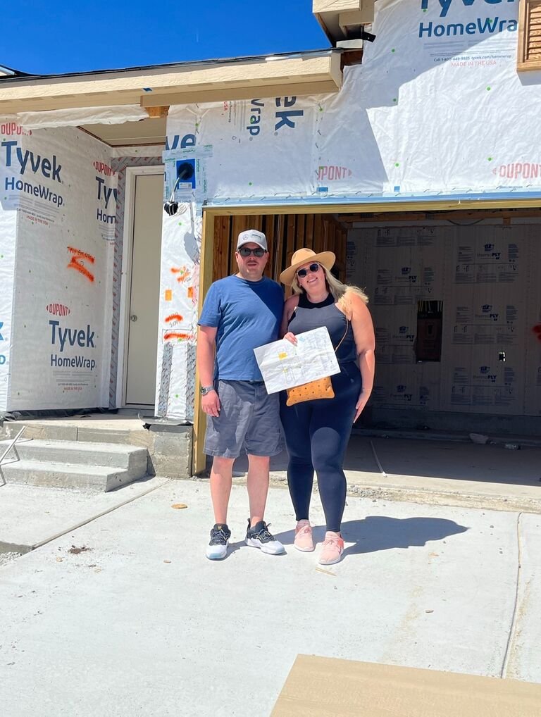 We closed on our new house!! This was one of our favorite photos during the construction phase 