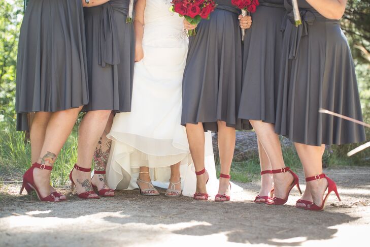 gray dress heels