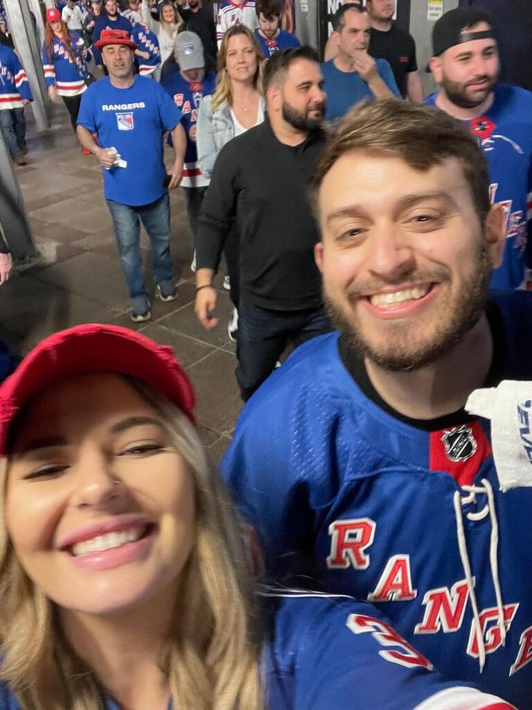 We saw the Rangers win a game in the playoffs!