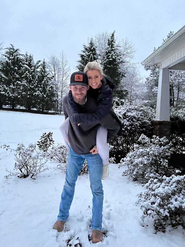 Our first snow! Ansleigh survived driving through Atlanta on her way home from Troup during the blizzard!! 