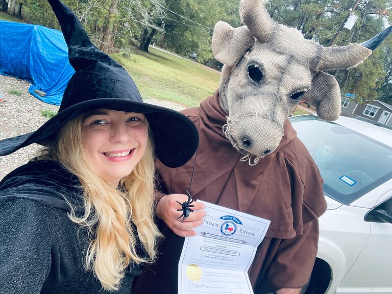 We got our marriage license. 