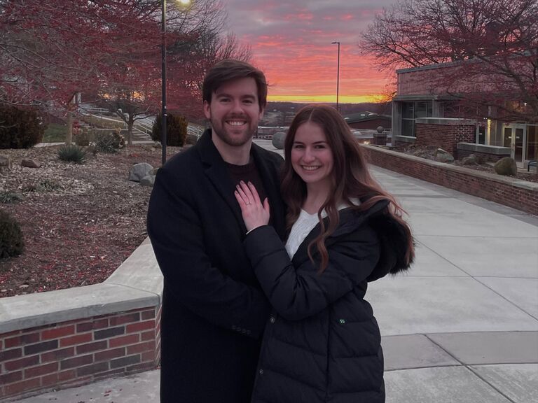 A very kind Emily gets up at sunrise for some engagement pics. 