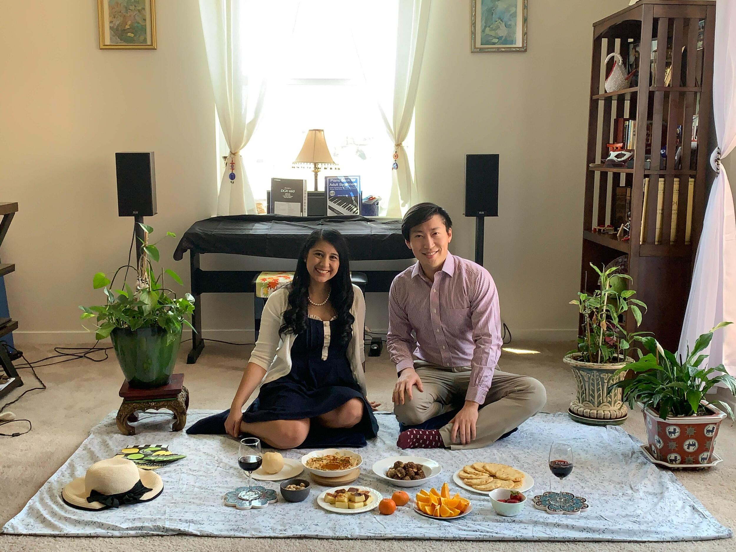 Even when they couldn't go abroad, they traveled with their taste buds. They took advantage of quarantine and honed their cooking skills together. Frank can make a killer hummus and Pardes can bake some yummy kefta meatballs.