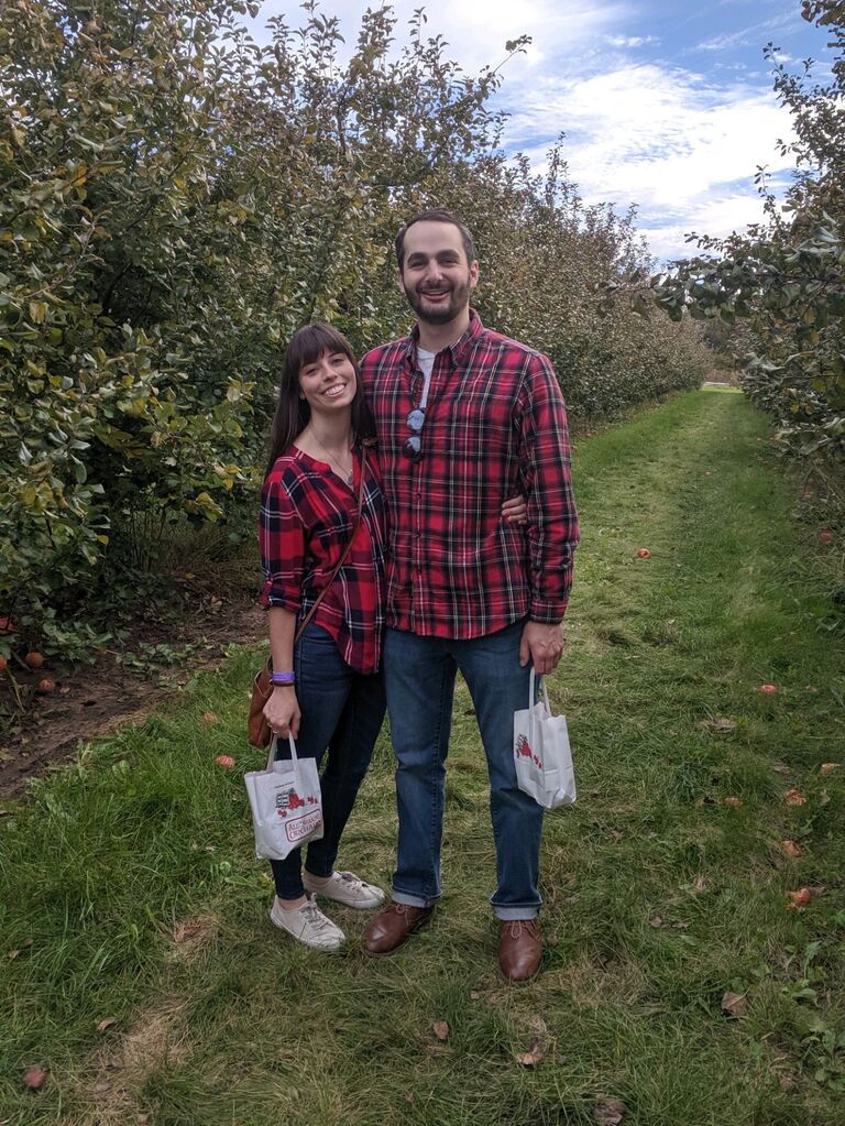 First trip to All Seasons Orchard, now an annual tradition.