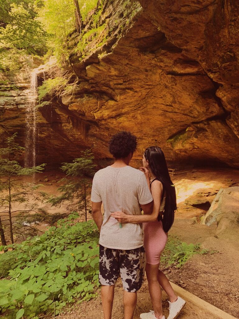 Our first long trip together to Hocking Hills, OH.