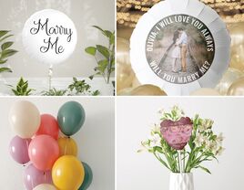 Collage of proposal balloons