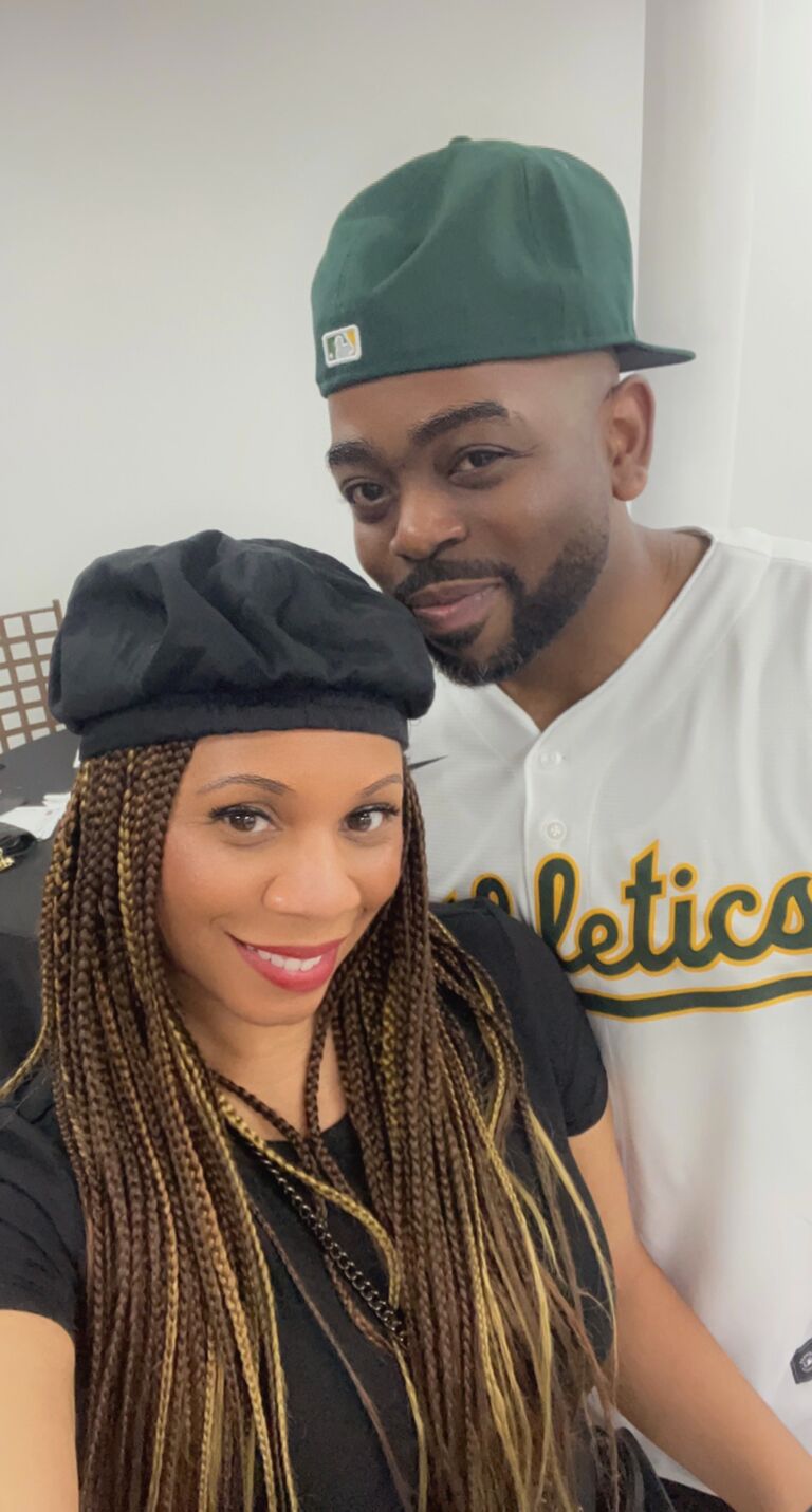 Our first meet in person was our first date in Dallas, TX for Maurice's friend's birthday party.  It was Halloween time so we dressed up as Janet Jackson and Tupac in the movie Poetic Justice.