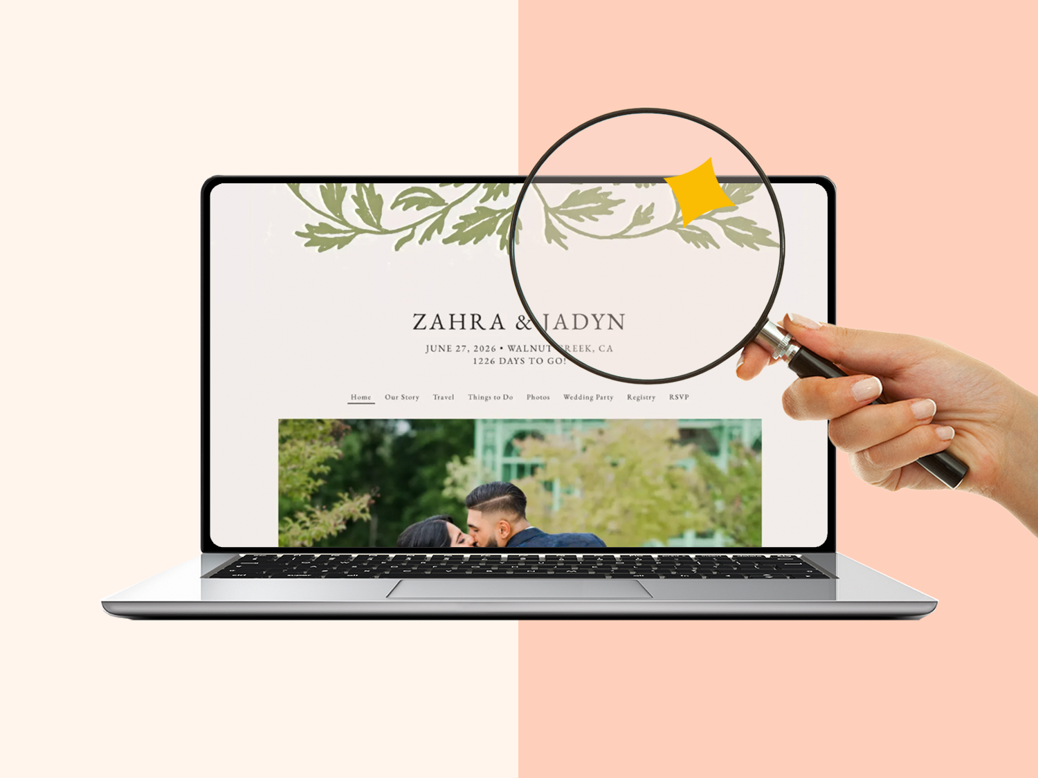 How to find a couples website on the knot