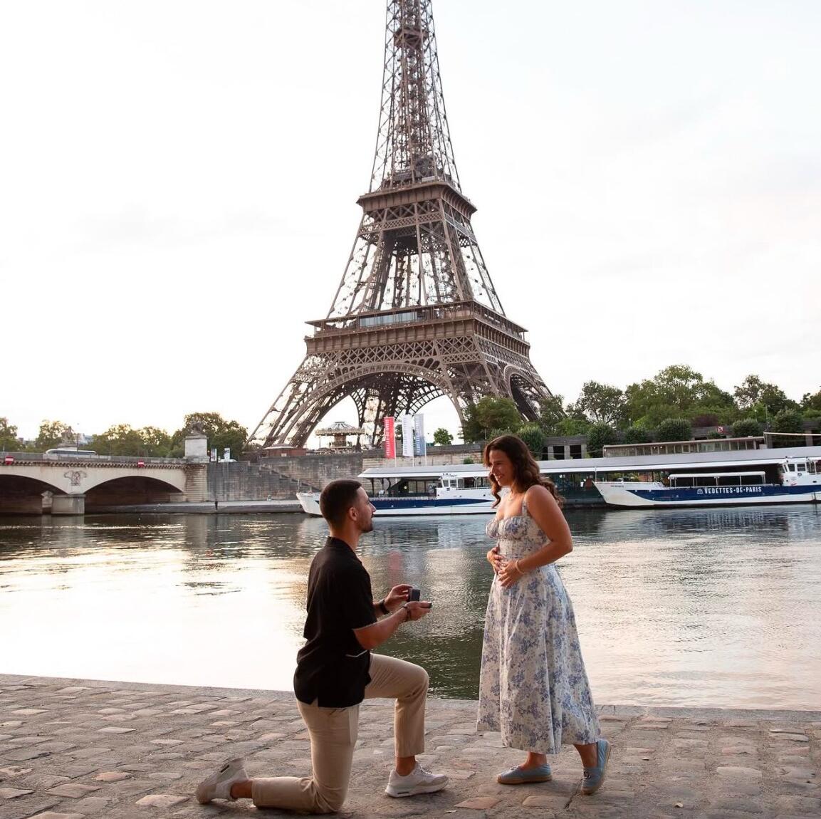 Danny popped the question and Bruni obviously said yes!