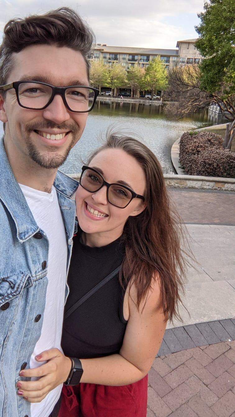 First trip together (to Texas to meet Tiffany's family). 