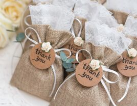 DIY welcome favor bags for guests