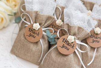 DIY welcome favor bags for guests