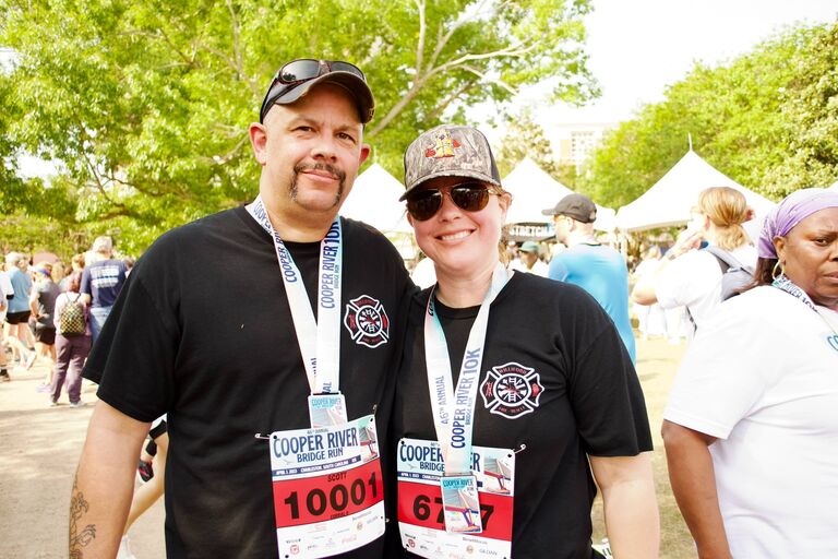 The Copper River Bridge run was a blast. It was Scott's first time running a 10k. He did great. What an accomplishment for both of us.