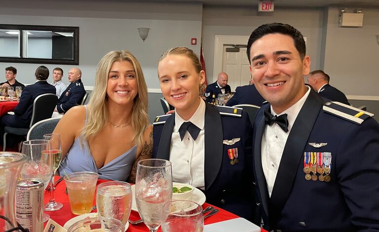 Graduation dinner! CJ drove up to attend as well. 