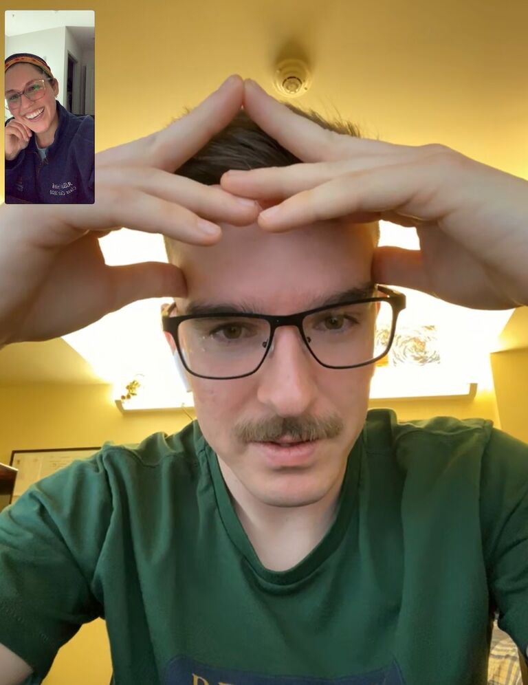 A few hundred more factime calls and our first Valentines together!! This is when they began their 1st Annual viewing of the movie "The Choice" and it has been the only movie they watch together on Valentines Day ever since.