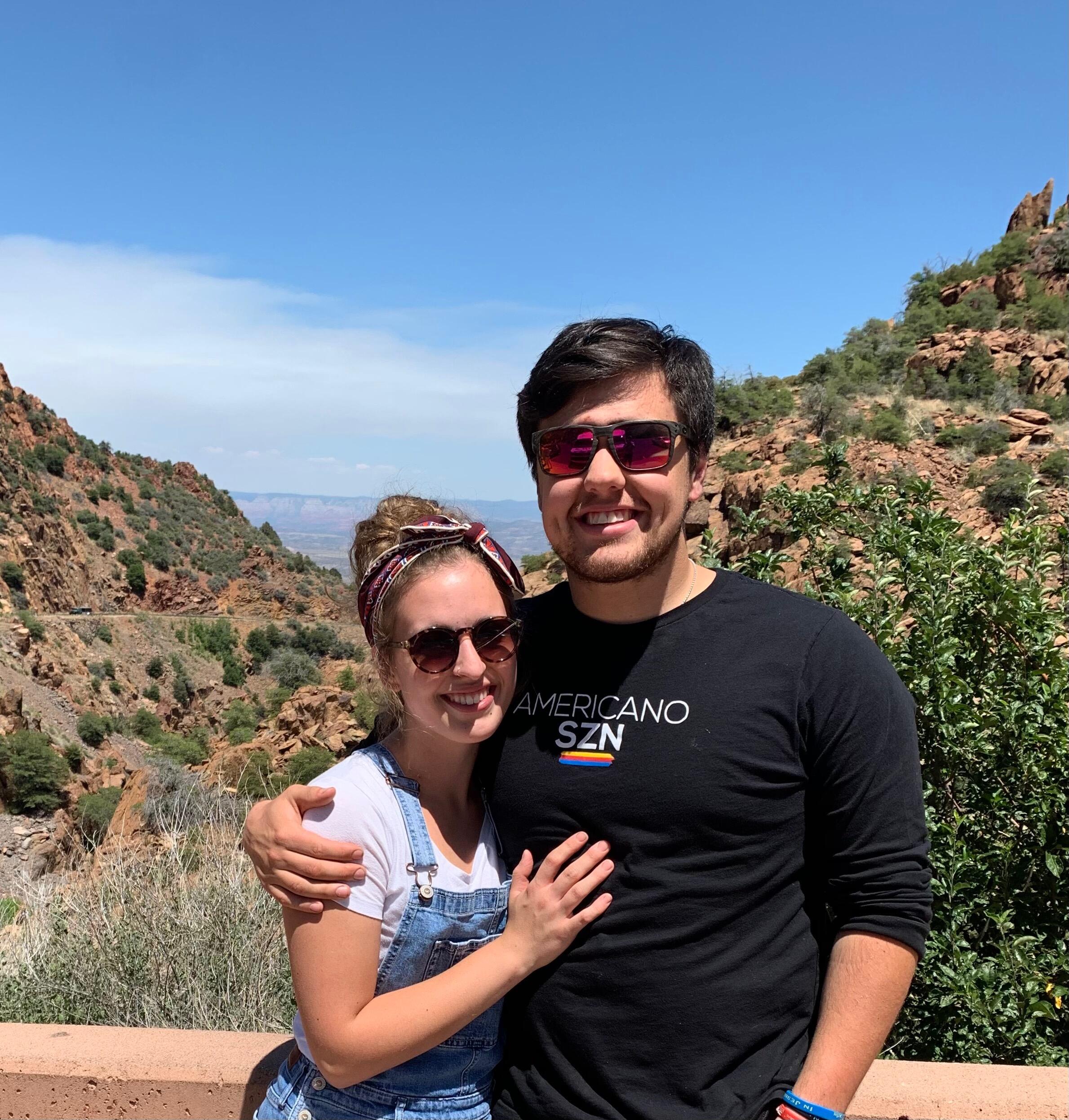 Rachael visiting Noah in Arizona