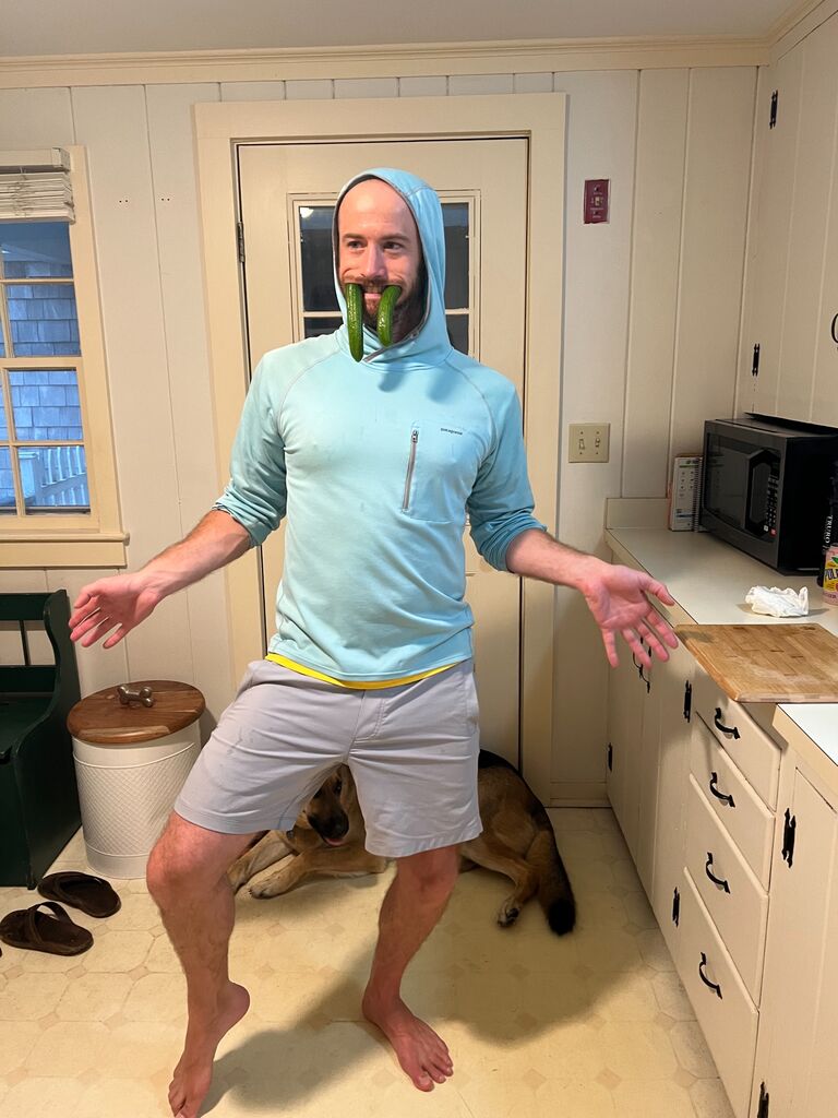 He now hails from Tusk-any.

And yes we still ate those mini-cucumbers... but we washed them. We're not animals.