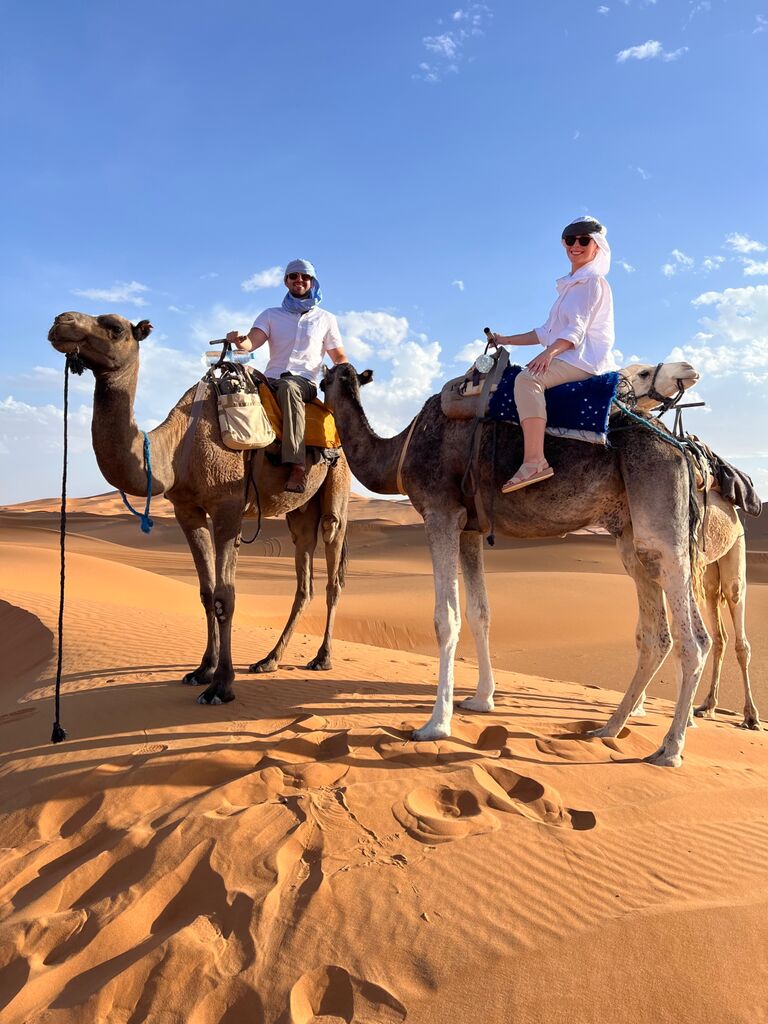 They checked off visiting Africa AND seeing the Sahara Desert, in Morocco 