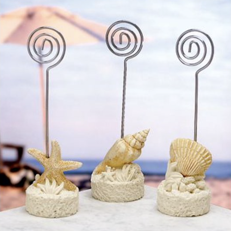 Sea shell place card holders